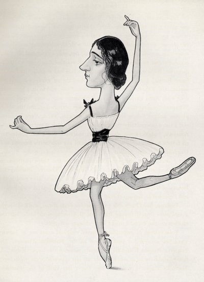 Tamara Karsavina caricatura de de Nicolas Legat